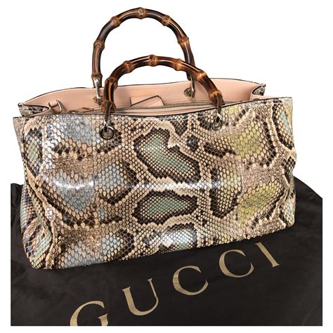 gucci vestito python|Python handbag Gucci Silver in Python .